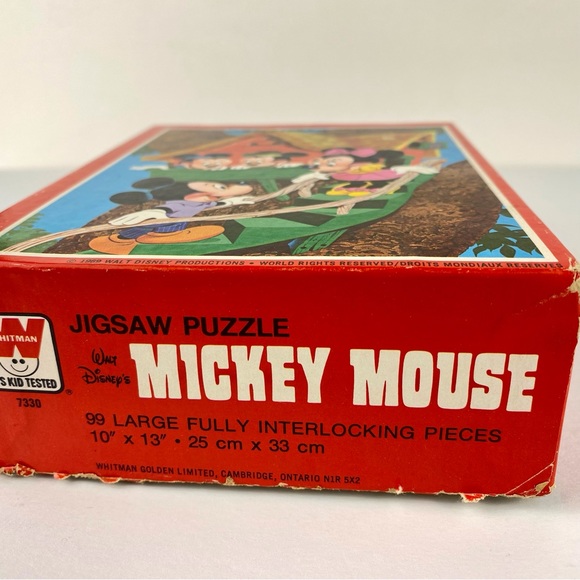 Mickey Mouse jigsaw puzzle, vintage Whitman 1969, 99 piece, 10" x 13" - Picture 4 of 11